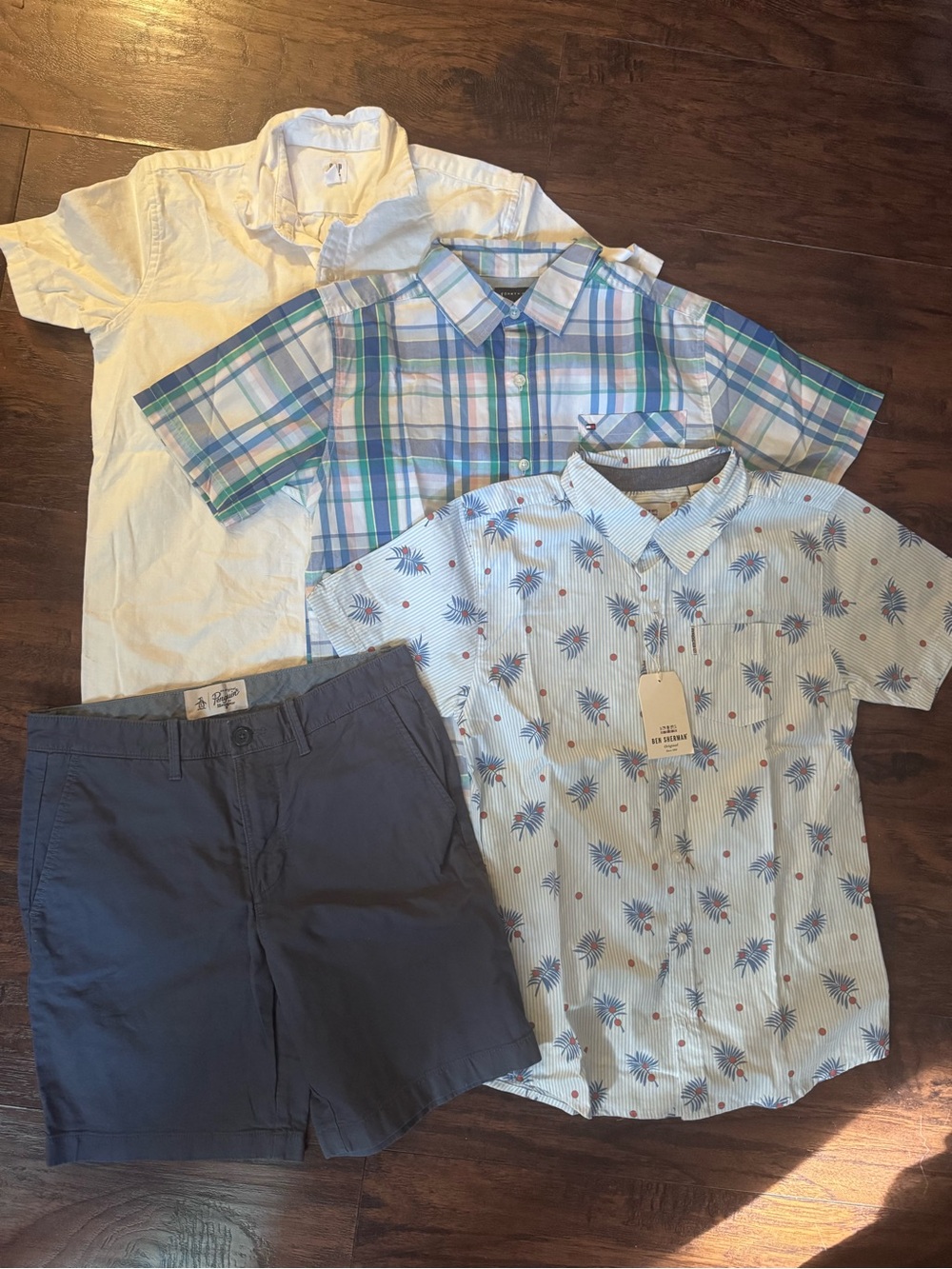 Boys Short-Sleeve Button-Up Shirts and Shorts